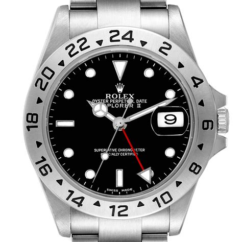 used rolex explorer 2 black dial.